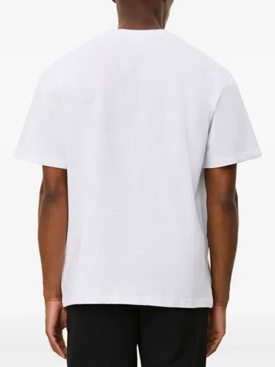 Les Deux Crew Logo-embroidered Jersey T-shirt In White