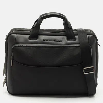 Pre-owned Porsche Design Black Nylon Medium Roadster Briefcase