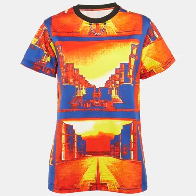 Pre-owned Louis Vuitton Multicolor Printed Cotton Crew Neck T-shirt L