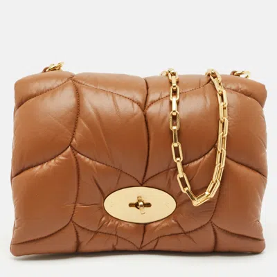 Pre-owned Mulberry Brown Quilted Pillow Leather Little Softie Shoulder Bag