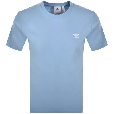 Adidas Originals Adidas Trefoil Essential T Shirt Ash Blue In Blue