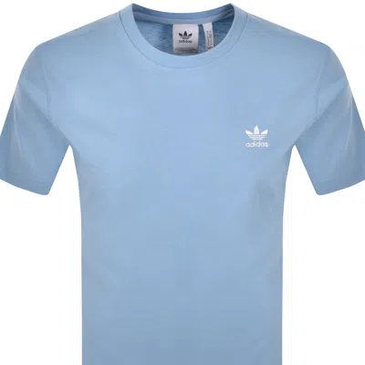 Adidas Originals Adidas Trefoil Essential T Shirt Ash Blue In Blue
