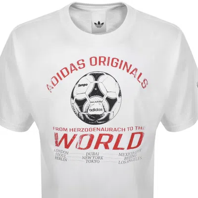 Adidas Originals Adidas 90s Football Graphic T Shirt White In White