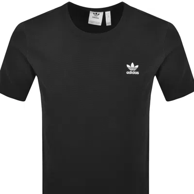 Adidas Originals Essential Waffle T Shirt Black In Black