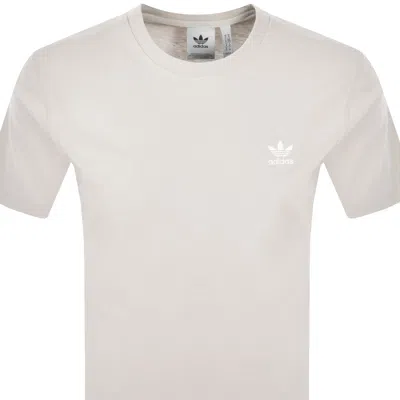Adidas Originals Trefoil T Shirt Wonder White In Neutral
