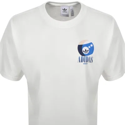 Adidas Originals Billiard T Shirt Off White In White