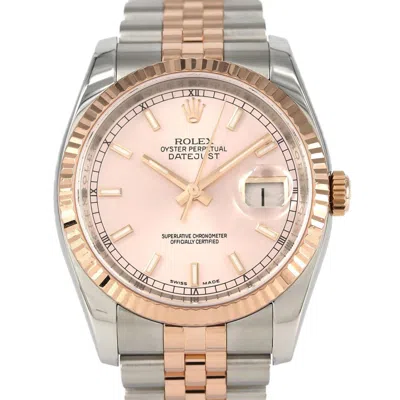 Pre-owned Rolex Pink Gold Stainless Steel Wristwatch ()