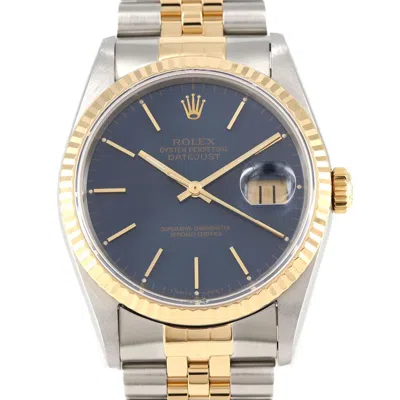 Pre-owned Rolex Datejust Stainless Steel Yellow Gold Wristwatch ()