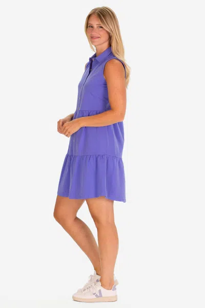 Duffield Lane The Sleeveless Olivia Dress In Periwinkle