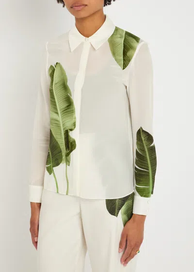 Alice And Olivia Alice And Oliva Willa Silk Shirt In Multi