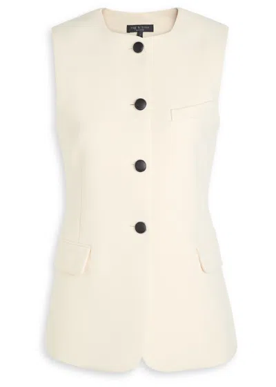 Rag & Bone Bartlet Woven-twill Top In White