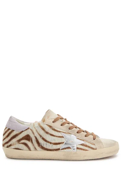 Golden Goose Sneakers Super Star Classic In Cavallino Stampato Donna In Neutral