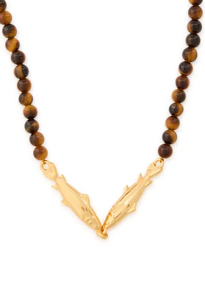 Timeless Pearly Beaded 24kt Gold-plated Necklace