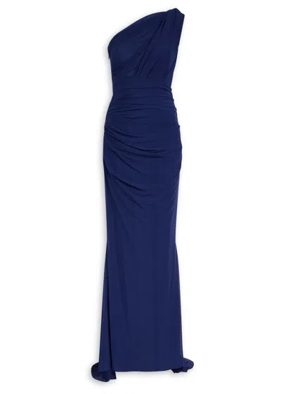Talbot Runhof Gathered Tulle Maxi Dress
