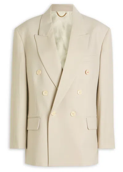 Victoria Beckham Double Breasted Woven Blazer