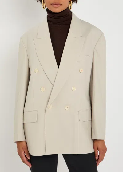 Victoria Beckham Double Breasted Woven Blazer