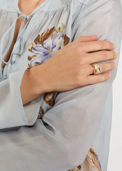 Legier Rainbow Baguette 14kt Gold-plated Ring