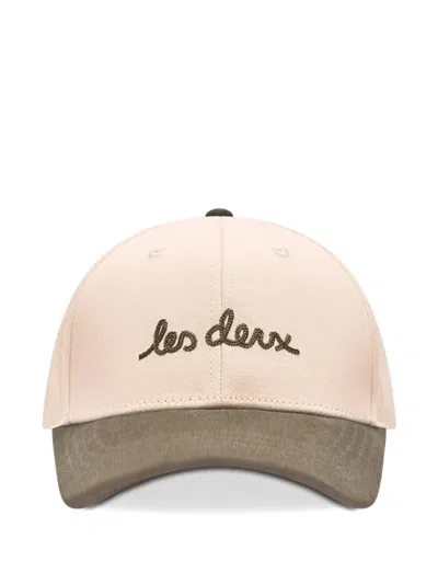 Les Deux Embroidered Two-tone Baseball Cap In Neutral