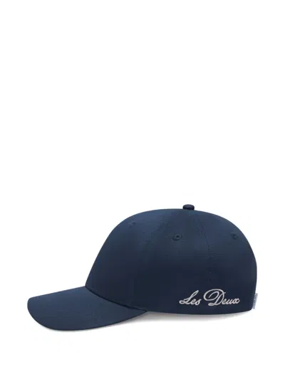 Les Deux Logo-embroidered Baseball Cap In Blue
