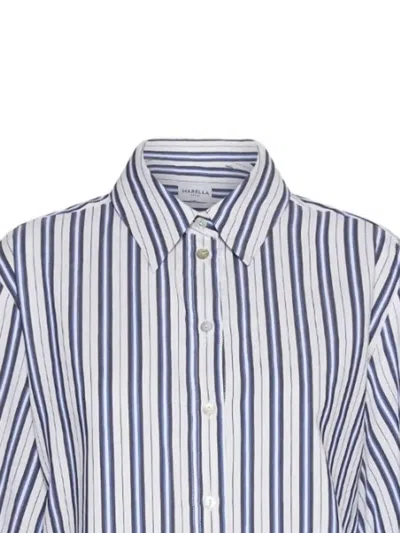 Marella Striped Button-down Shirt In Blue