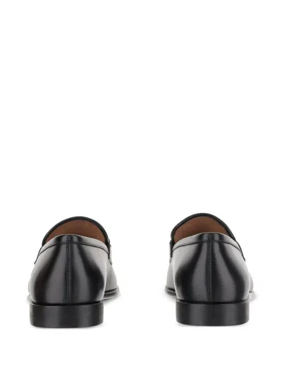 Ferragamo Black Gancini Casual Business Shoes In Black