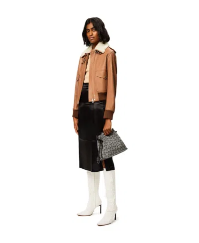 Loewe Nappa Aviator Jacket Jackets Brown In Brown
