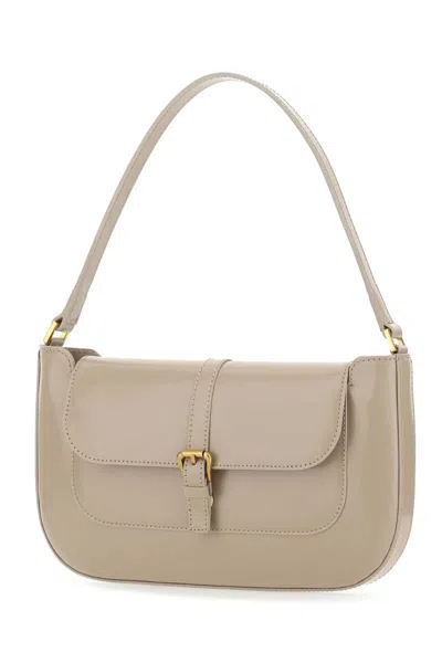 By Far Cappuccino Leather Miranda Shoulder Bag