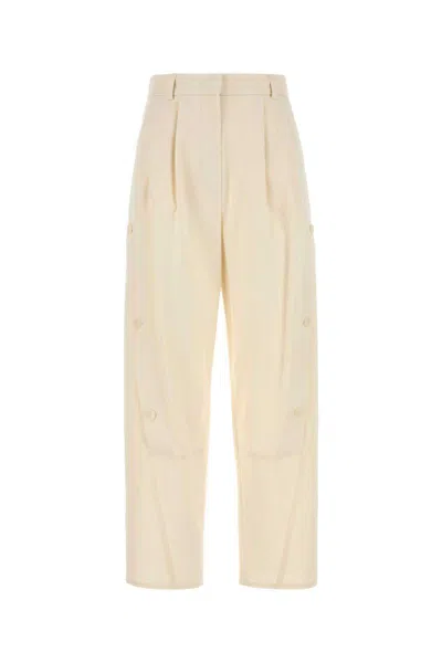 Max Mara Ivory Cotton Duomo Pant