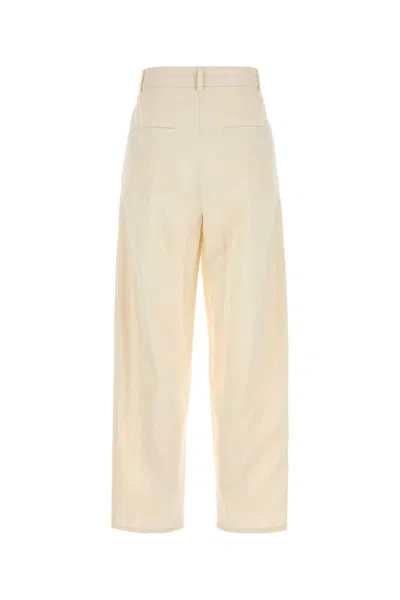 Max Mara Ivory Cotton Duomo Pant