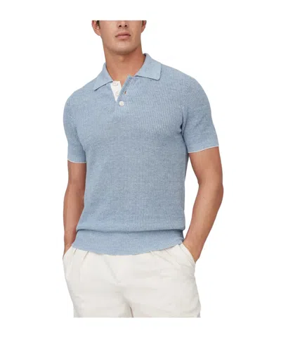 Brunello Cucinelli Men's Jersey Polo Shirt In Blue