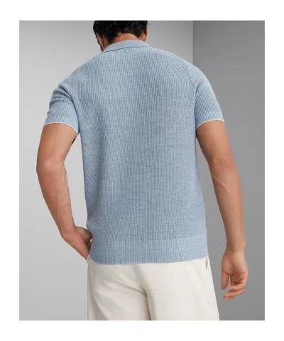 Brunello Cucinelli Men's Jersey Polo Shirt In Blue
