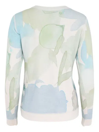 Kinross Cashmere Watercolour-print Crew-neck Sweatshirt