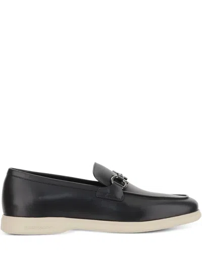 Ferragamo Moccasin Gancini In Black