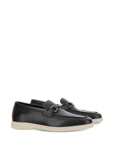 Ferragamo Moccasin Gancini In Black