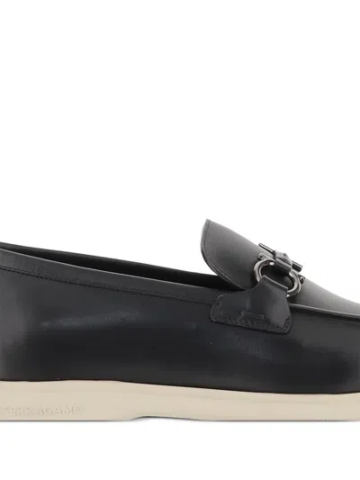 Ferragamo Moccasin Gancini In Black