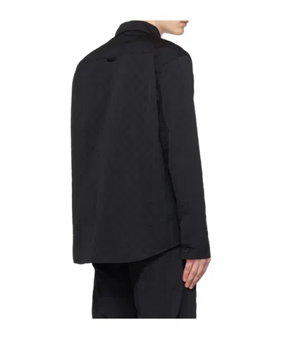 Misbhv Letter Embossed Shirt In Black
