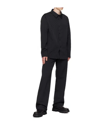 Misbhv Letter Embossed Shirt In Black