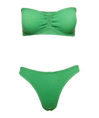 Reina Olga Sleeveless Bikini Set In Green