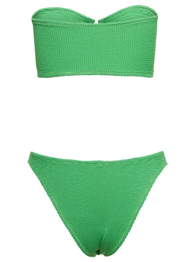 Reina Olga Sleeveless Bikini Set In Green