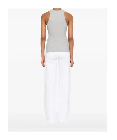 Agolde Ribbed Tank Top In Gray