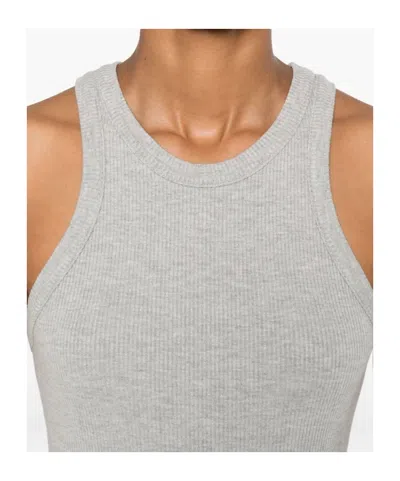 Agolde Ribbed Tank Top In Gray