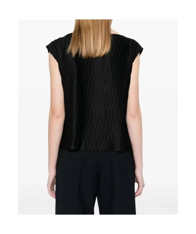 Herno Wrinkled Effect Tank Top In Black