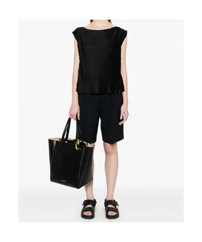 Herno Wrinkled Effect Tank Top In Black