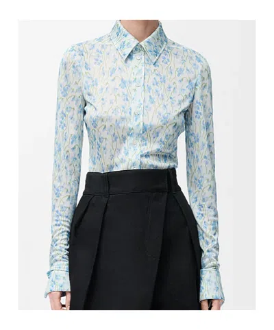 Loewe Floral Print Shirt In Blue