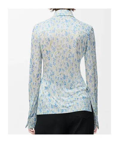 Loewe Floral Print Shirt In Blue