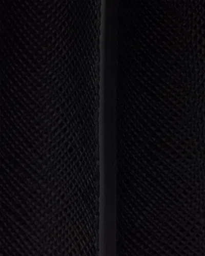 Prada Mini Saffiano Leather Shoulder Bag In Black