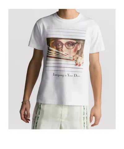 Dior Crew Neck Graphic Print Short Sleeves Top