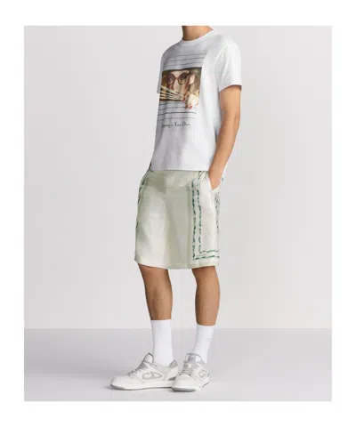 Dior Crew Neck Graphic Print Short Sleeves Top