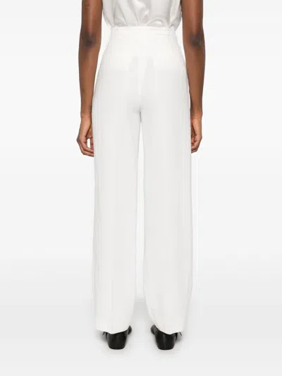 Antonelli Pleated Zipper Casual Pants In White