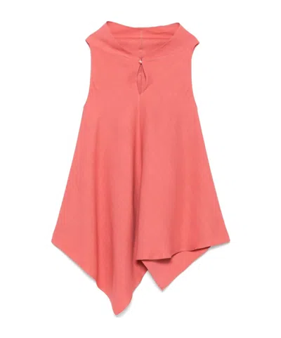Antonelli Button-up Sleeveless Top In Pink